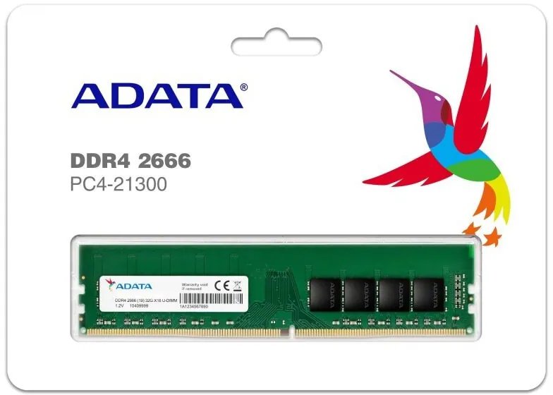 cmsowtsh40lffqg036md8j36b.jpg Barrette mémoire ADATA U-DIMM 16GB DDR4-2666 MHz - PC bureau (AD4U266616G19) – Image 1