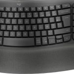 LOGITECH CLAVIER Wave keys Bluetooth Wireless ergonomic keyboard-GRAPHITE-FRA-2.4GHZ/BT 12 Mois