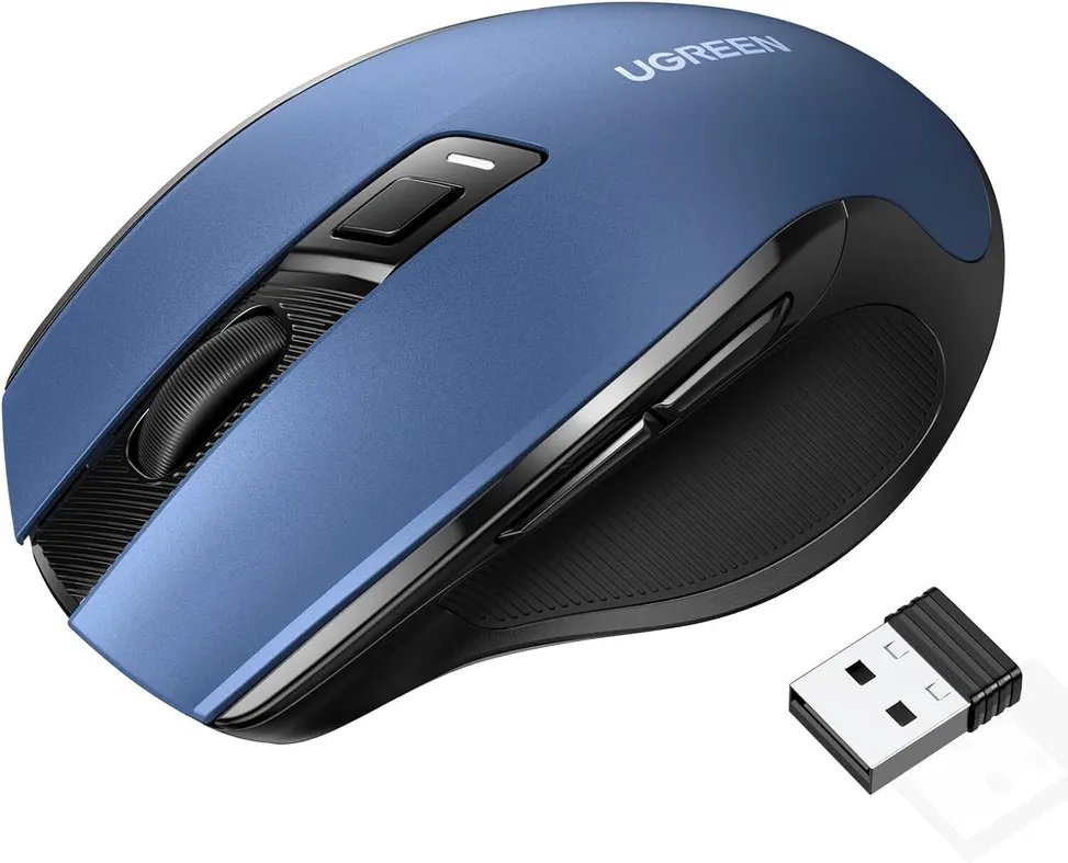 cmsowu1h40lr2qg03tar1rsa4.jpg Souris sans fil Ugreen Design Ergonomique 2.4 - Blue (15064) – Image 1