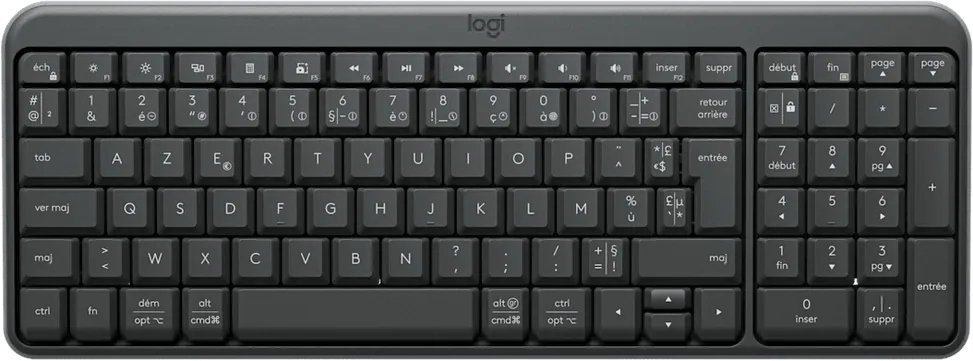 cmsowu3ub0lueqg033a77acos.jpg LOGITECH CLAVIER K250 Bluetooth GRAPHITE-FRA-2.4GHZ 12M – Image 1