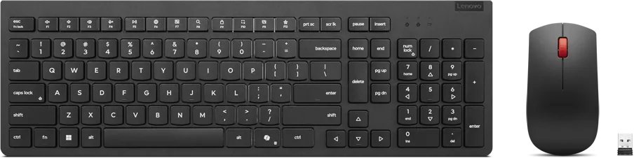 cmsowu7my0m0eqg03zrvftena.jpg LENOVO PACK CLAVIER/SOURIS Blth Lenovo Ess Wirelss Combo Keyboard&Mouse Gen2 Black-French – Image 1