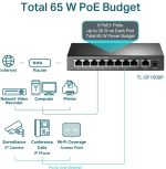 Switch de bureau TP-Link TL-SF1009P 9 ports 10/100 Mbps avec PoE + 8 ports – Image 2