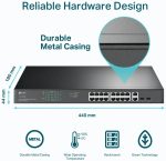 Switch TP-Link TL-SG1218MP 18 ports Gigabit rackable avec 16 PoE+ – Image 2
