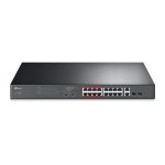 TP-Link TL-SL1218MP Non-géré Fast Ethernet (10/100) Connexion Ethernet, supportant l'alimentation via ce port (PoE) 1U