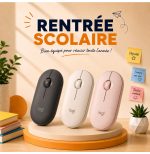 Logitech Pebble Mouse 2 M350s - TONAL WHITE - BT - N/A - EMEA-808 - DONGLELESS
