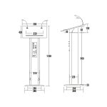 PUPITRE HAUT DE GAMME DE CONFÉRENCE AVEC MICROPHONE SANS FIL ITC T-6236 – Image 5
