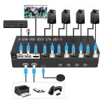Commutateur KVM HDMI 4 entrées 1 sortie 4K 30 Hz avec contrôleur de bureau MT-VIKI MT-HK401 – Image 3