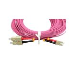 Câble de raccordement à fibre optique SC-UPC/LC-UPC duplex HD multi OM4 50/125 Erika - 30 m