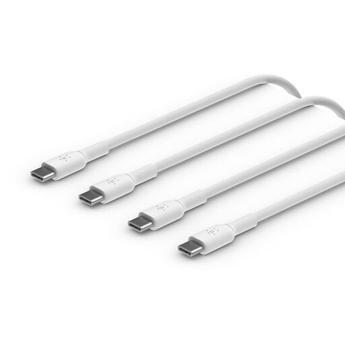 cmufj7ukr00z6qgymyqycmogv.jpg Cable BELKIN USB-C vers USB-C BoostCharge (1m) - Blanc - (Pack 2) – Image 1