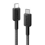 Câble tressé Anker 322 PowerLine USB-C vers USB-C 60 W 1m Black