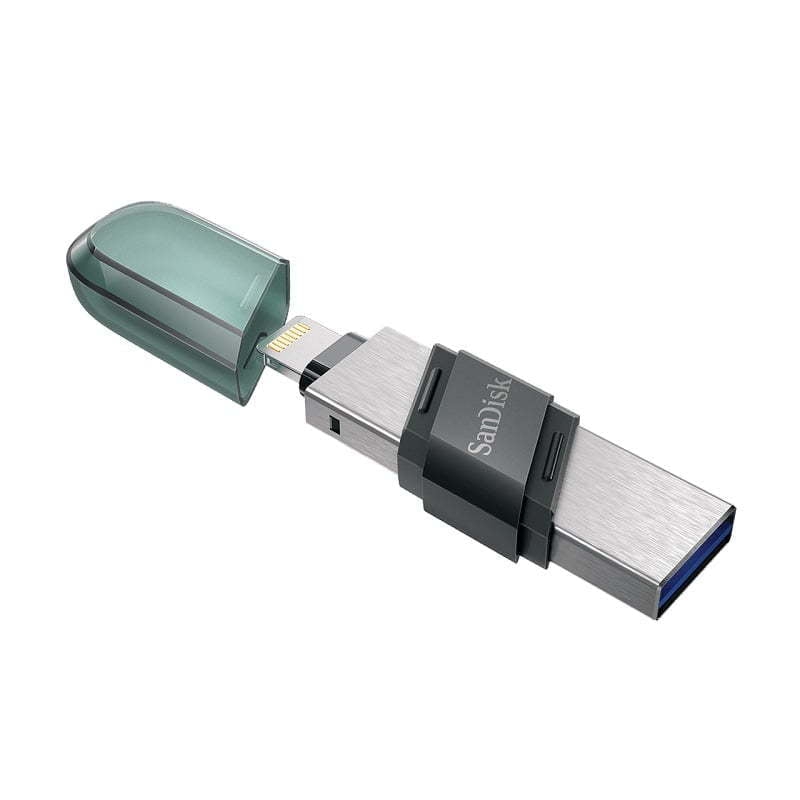 cmufj83pd01jmqgymbhmpf1op.jpg Clé USB SanDisk iXpand Flash Drive Luxe 128 Go à double connectique USB / Lightning – Image 1