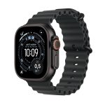 Apple Watch Ultra 3 GPS + Cellular 49 mm-Black Titanium-Bracelet Océan Noir-Taille Unique
