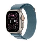 Apple Watch Ultra 3 GPS + Cellular 49 mm-Natural Titanium-Boucle Alpine Bleu Clair-Small