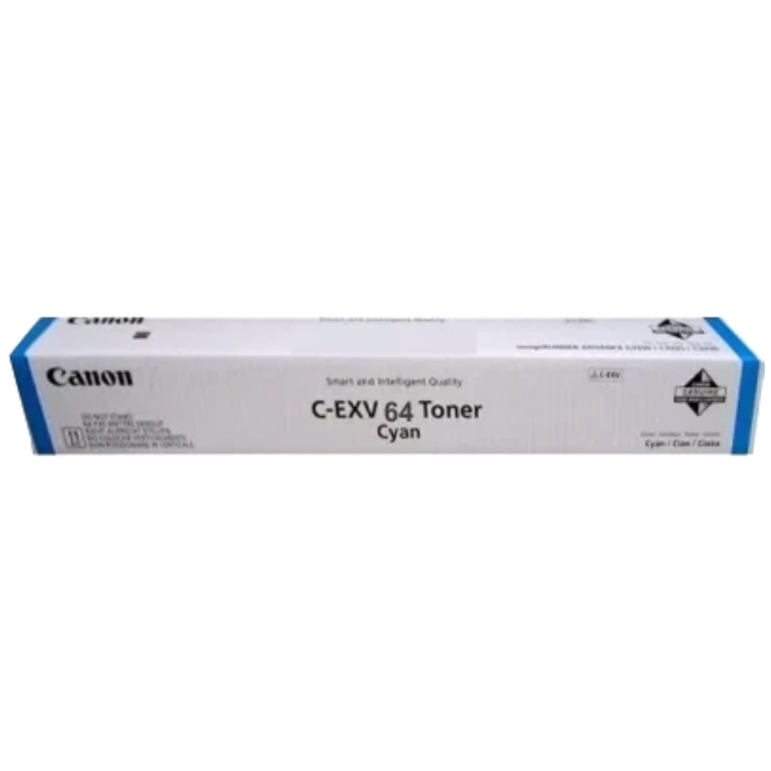 cmuy0spvl00hyqgg394pc6pyj.jpg CANON C-EXV 64 TONER CYAN (Yield: 25,500 pages) – Image 1