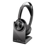 Poly Voyager Focus 2 MSTeams Certified USB-C-C Headset +USB-C/A Adapter +Charging Stand – Image 4