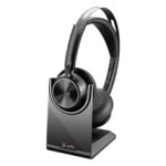 Poly Voyager Focus 2 MSTeams Certified USB-C-C Headset +USB-C/A Adapter +Charging Stand – Image 3