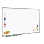 Tableau Magnétique Blanc 120X300 cm Cadre Aluminium 2X3