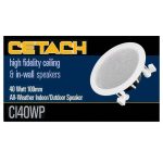 Enceinte sonore murale ou plafonnier étanche 40W - Cetach C140WP