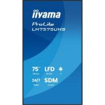 Moniteur professionnel pour l affichage dynamique 75" IIYAMA PROLITE LH7575UHS-B2AG – Image 2
