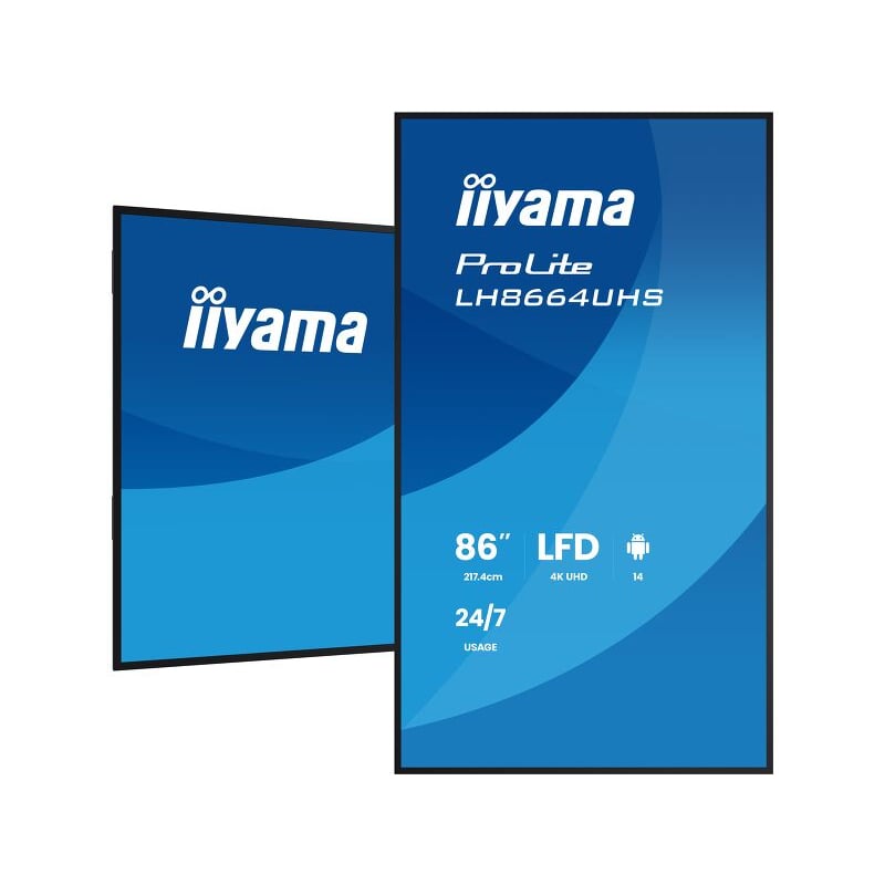cmvctx5nb029wqgnyijhqsvpp.jpg Moniteur professionnel pour l affichage dynamique 86" IIYAMA PROLITE LH8664UHS-B3AG – Image 1