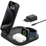 Station de Charge Magsafe Belkin Qi2 3en1 pour iPhone, AirPods et Apple Watch (15W)-Black