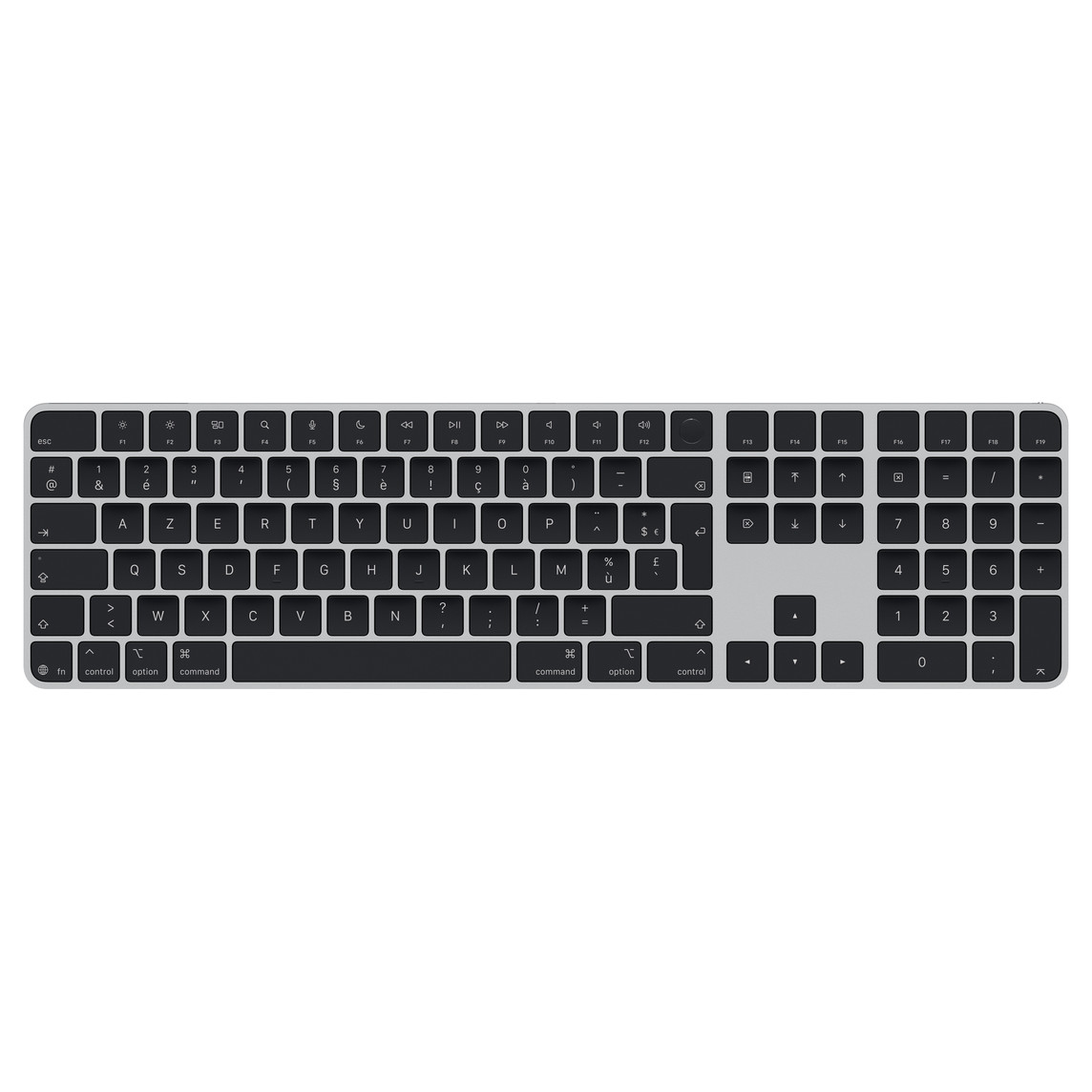cmvdqi49100lqqgp5k4sx2lnc.jpg Magic Keyboard with Touch ID and Numeric Keypad for Mac models with Apple silicon - French - Black Keys – Image 1